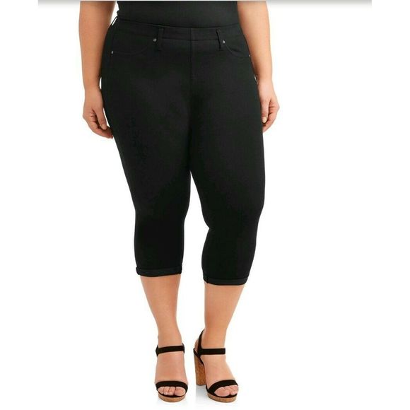 Terra & Sky Pants - Terra & Sky plus Size Jegging Capri 5X 32w 34w